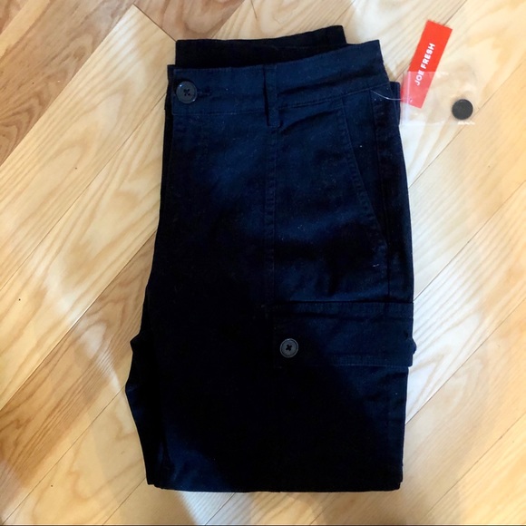NWT Black Straight Leg Joe Fresh Cargo Pants 3 FOR $40‼️ - Picture 4 of 4